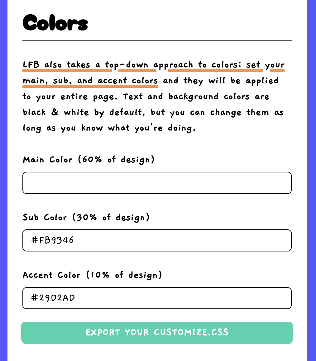 Setting your page styles from the outset, instead of doing it one by one